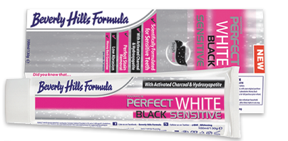 Зубная паста Беверли Хиллз Формула Перфект Вайт блэк сенситив, 130 гр, Ирландия