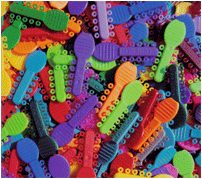 Лигатуры эластичные "на дереве"  (mini 0,120" /10шт.Ormco)